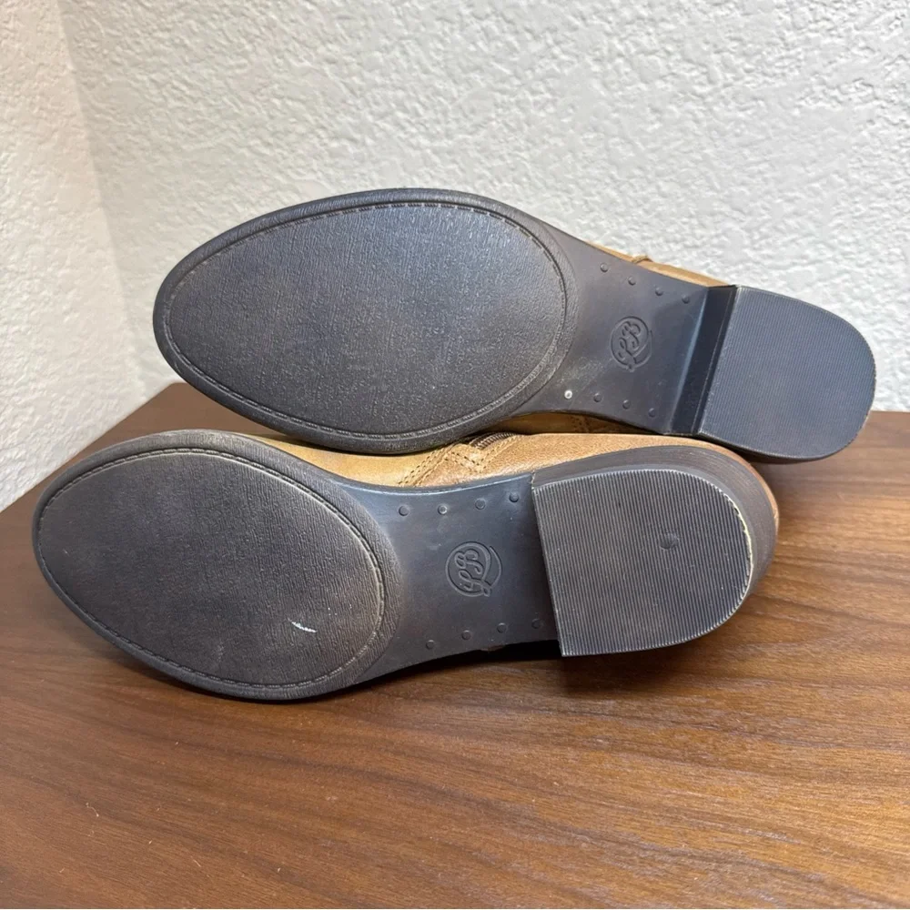Lucky‎ Brand Banterr Ankle Booties Brown Soft Leather 1.5